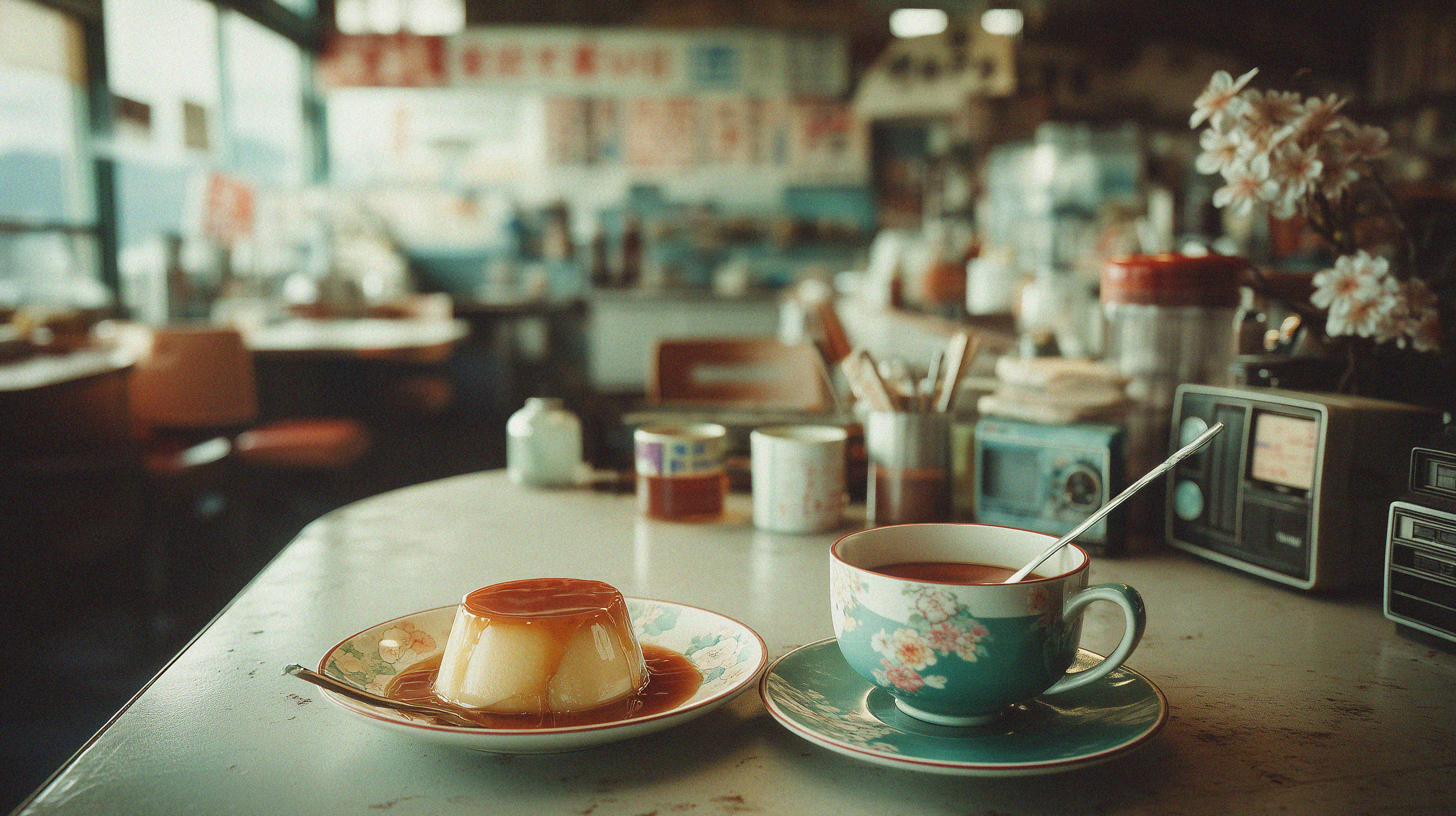 喫茶店テーブル席